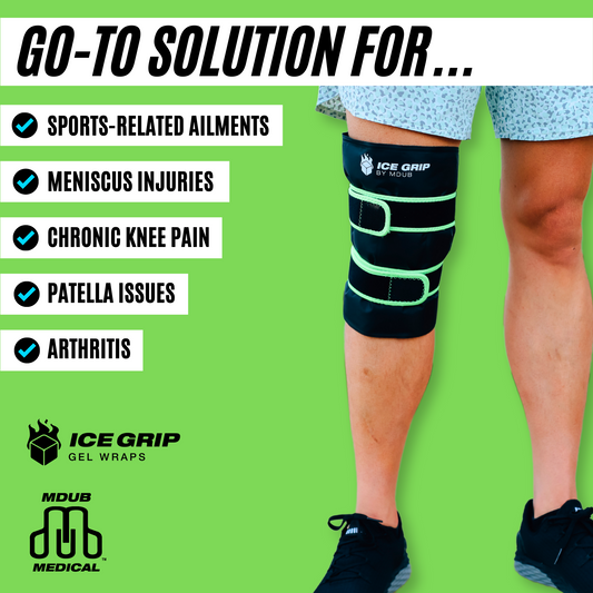 IIce Grip - Knee & Patella Wrap, Knee Brace, Knee Support, Patella Wrap - MDUB Athletics