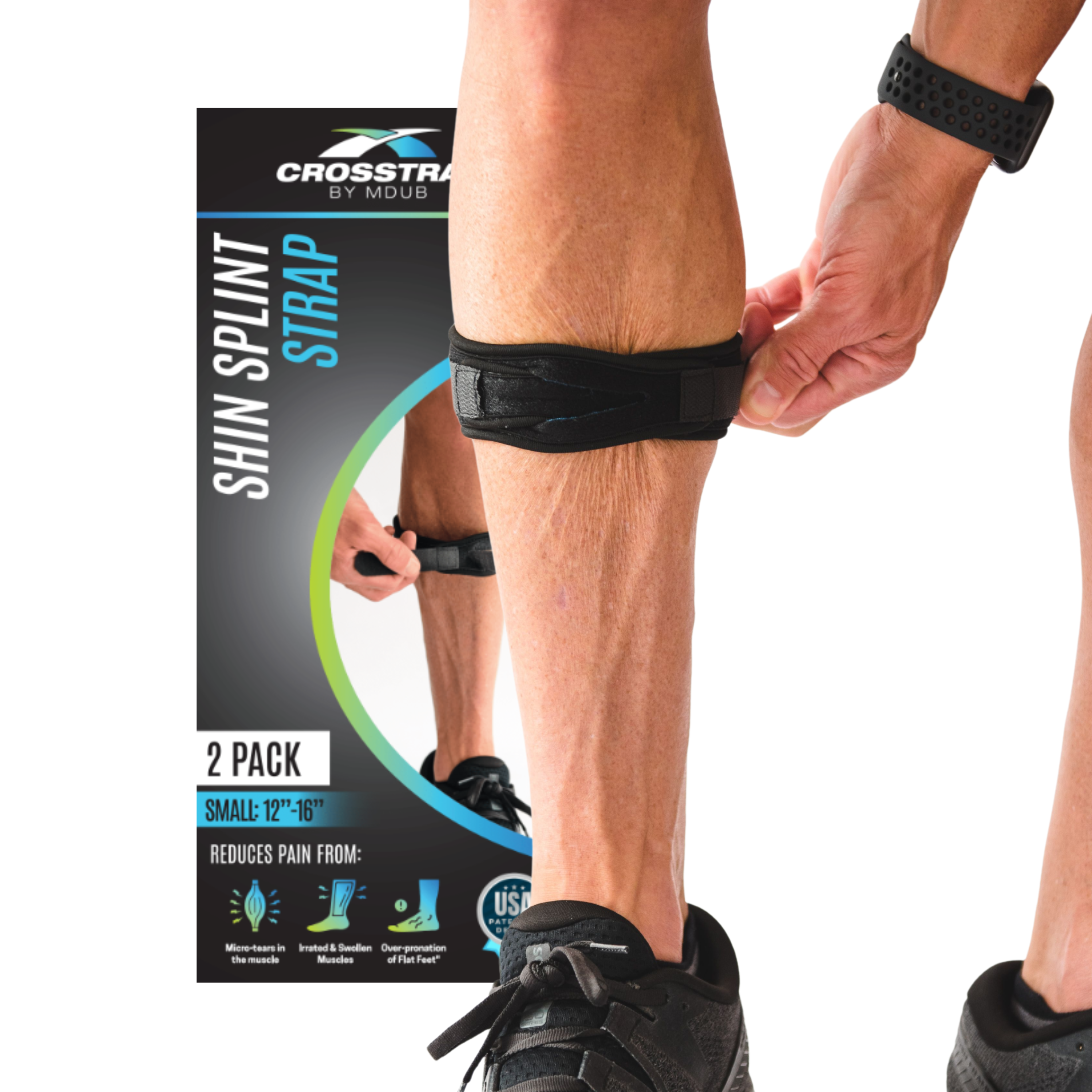 FCRB MULTI STRAP 26SS 最安値 Crosstrap - Black Adjustable Neoprene Shin Splint & Leg