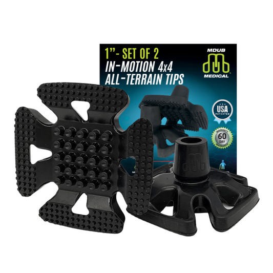 MDUB Medical Heavy Duty Sturdy Compact Design All Terrain Tip for Cane & Crutch - MDUB Athletics