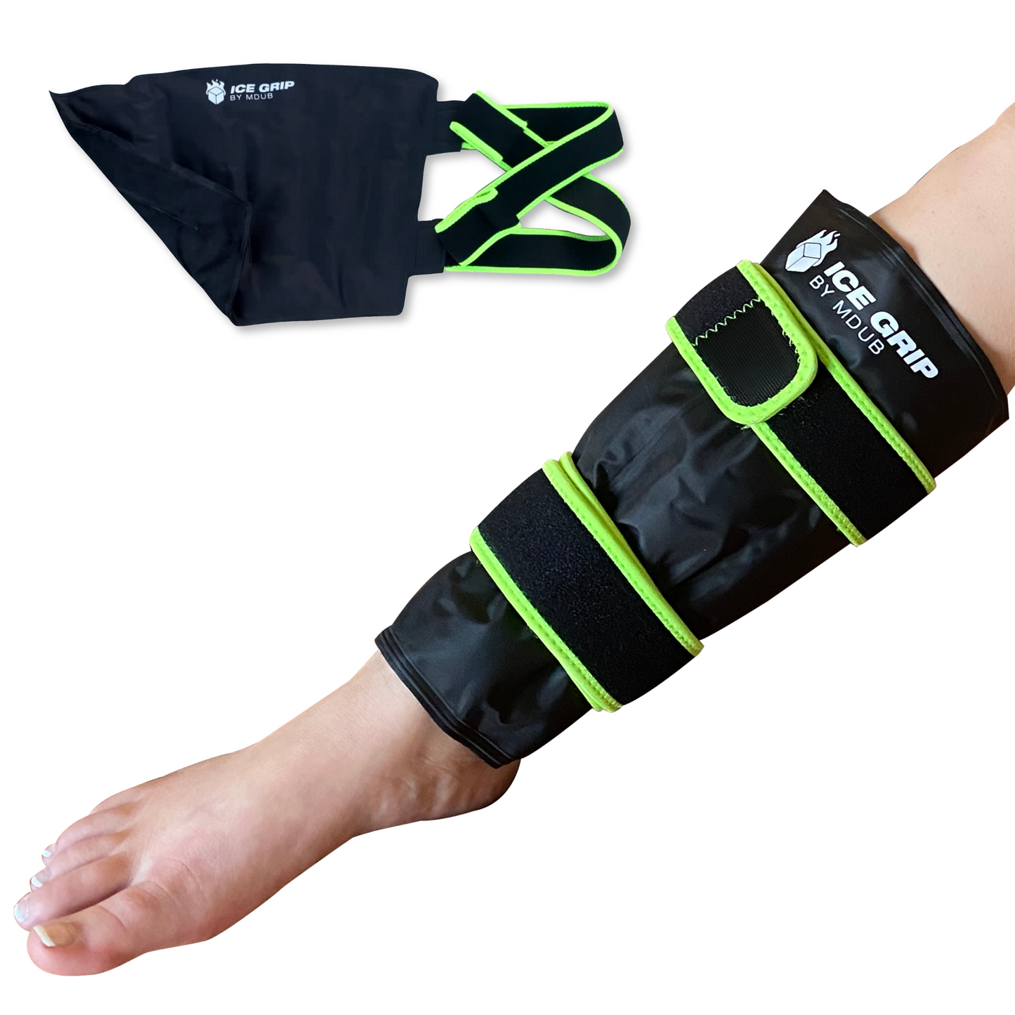 Ice Grip - Shin & Calf Ice Grip Wrap, Shin Brace, Calf Brace, Ankle Brace