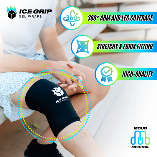 Ice Grip - Gel Sleeve, Knee Brace, Knee Support, Elbow Brace, Elbow Support