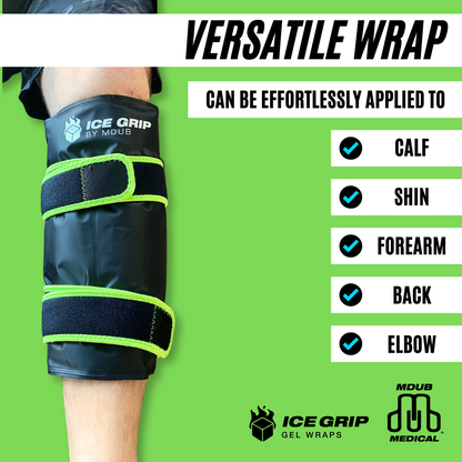 Ice Grip - Shin & Calf Ice Grip Wrap, Shin Brace, Calf Brace, Ankle Brace