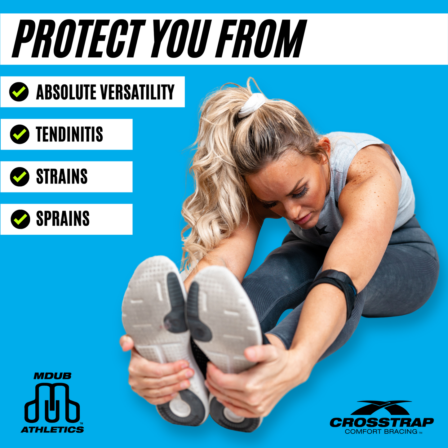 Crosstrap - Tennis Elbow Strap, Elbow Brace for Tendonitis and Elbow (Small)