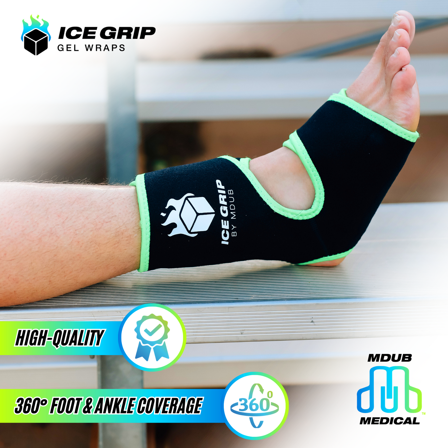 Ice Grip - Foot & Ankle Wrap, Foot Brace, Ankle Brace, Ankle Support