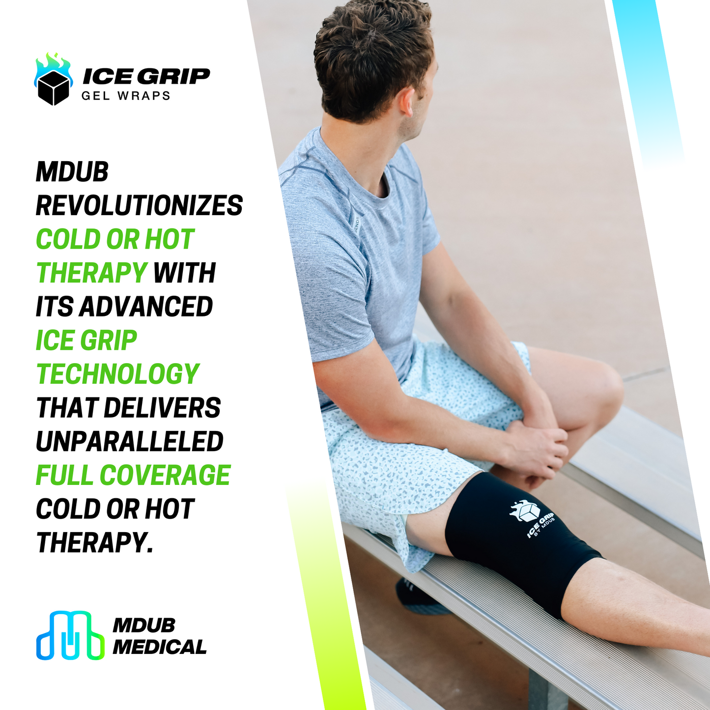 Ice Grip - Gel Sleeve, Knee Brace, Knee Support, Elbow Brace, Elbow Support