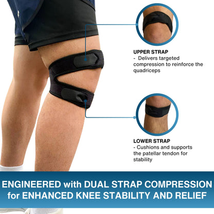 Crosstrap - Knee Brace, Patella Knee Strap Pro, Knee Patella Strap (Small) - MDUB Athletics
