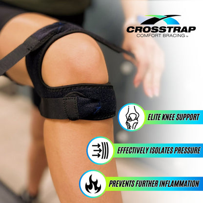 Crosstrap - Knee Brace, Patella Knee Strap Pro, Knee Patella Strap (Small) - MDUB Athletics