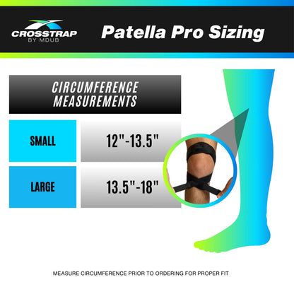 Crosstrap - Knee Brace, Patella Knee Strap Pro, Knee Patella Strap (Small) - MDUB Athletics