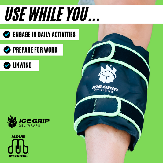 Ice Grip - Shin & Calf Ice Grip Wrap, Shin Brace, Calf Brace, Ankle Brace