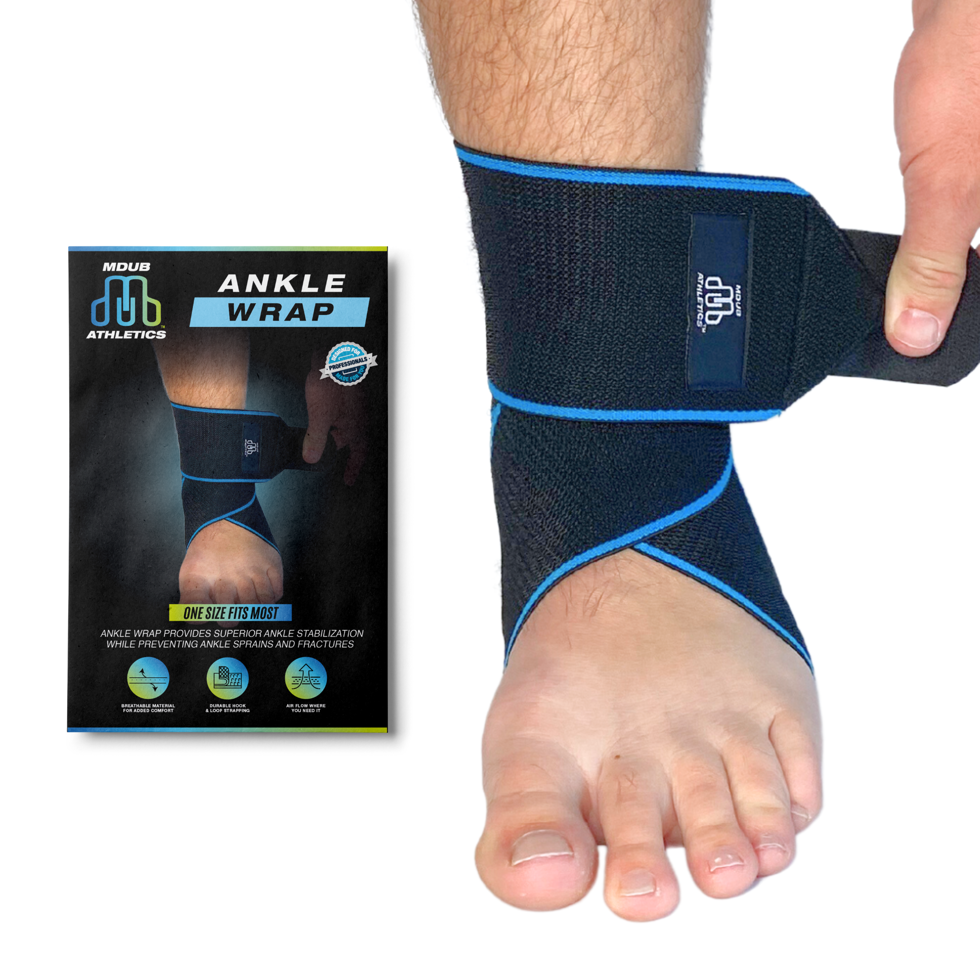 MDUB - Athletics, Ankle Wrap, Ankle Brace, Ankle Compression Strap, Ankle Compress