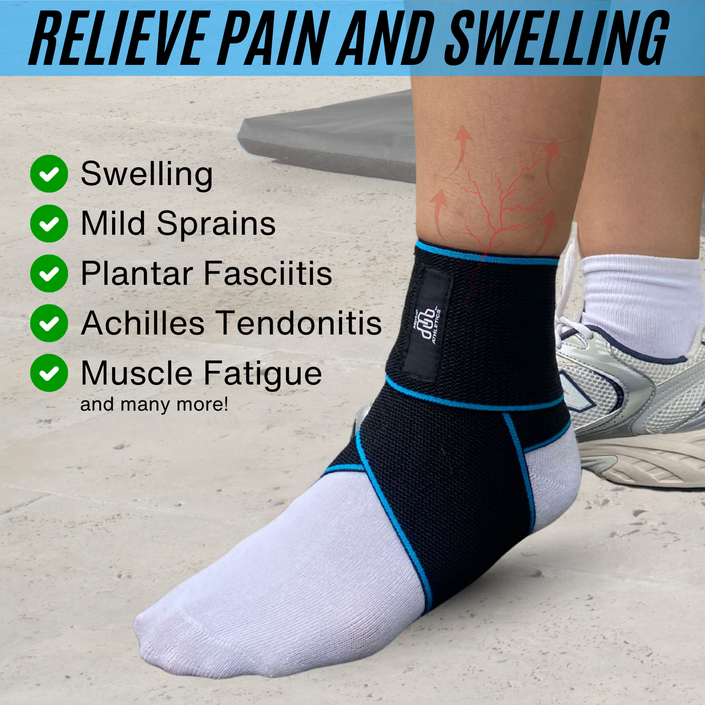 MDUB - Athletics, Ankle Wrap, Ankle Brace, Ankle Compression Strap, Ankle Compress - MDUB Athletics