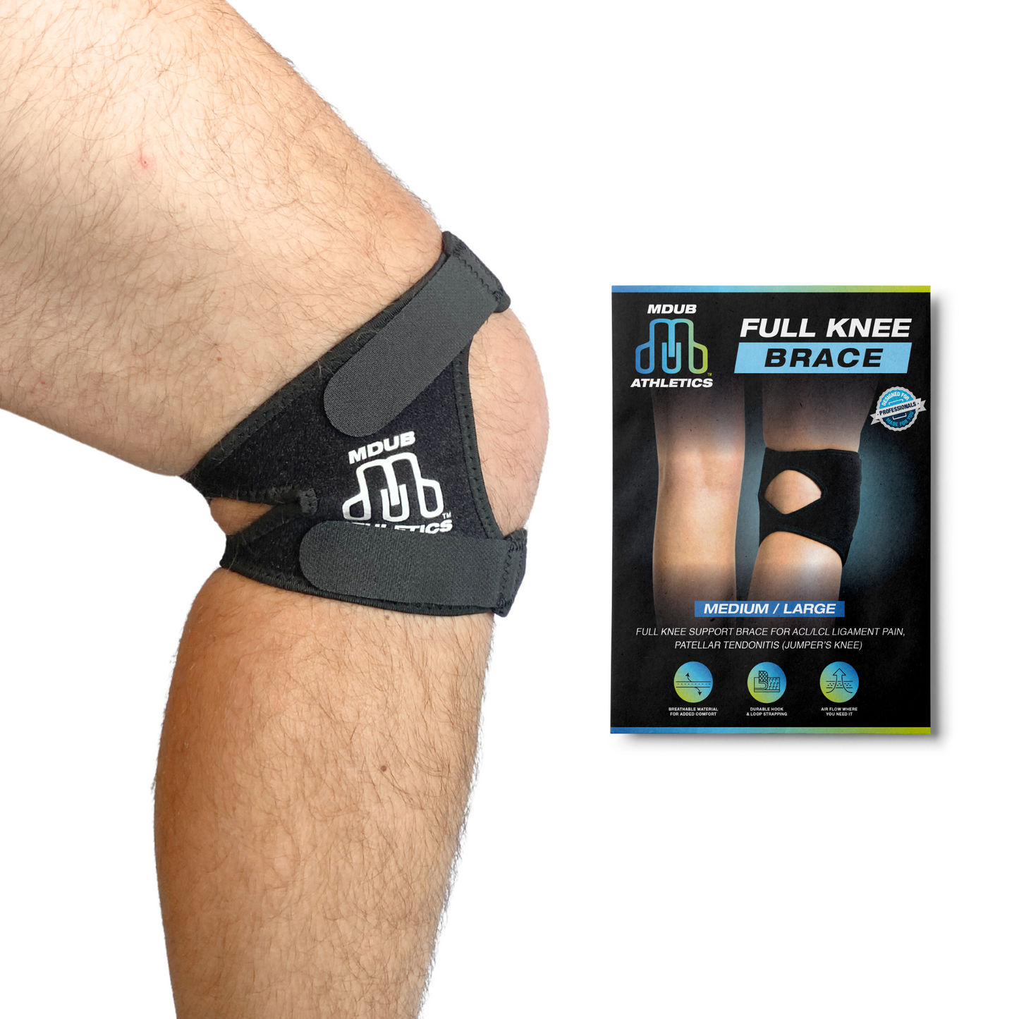 Crosstrap - Full Stabilizing Patella Brace, Knee Brace Prevent Patella –  MDUB Athletics