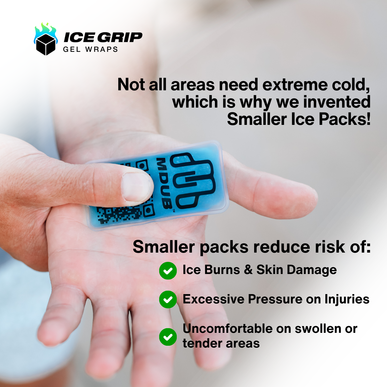 Ice Grip - Ice Pod , Ice Pack , Cold Packs , Hot Compress - Cold Compress Gel (5-Pack) - MDUB Athletics