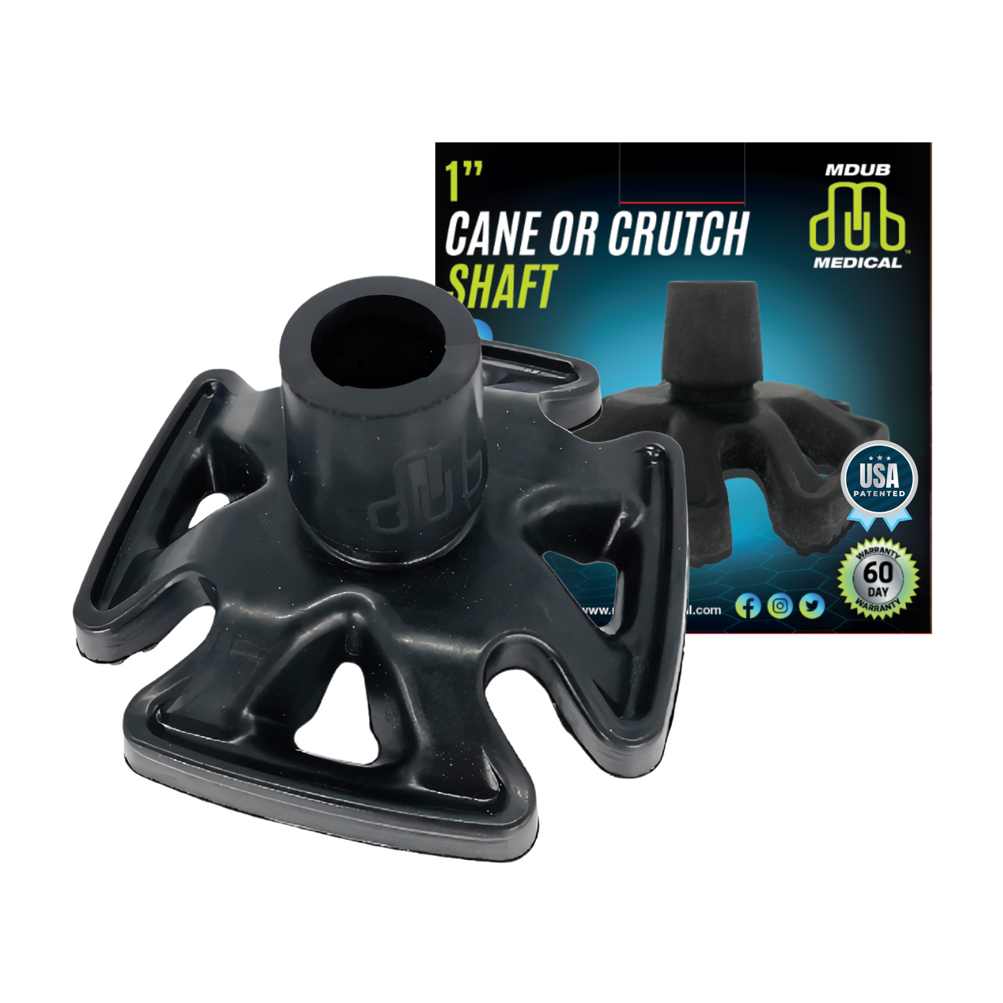 MDUB Medical Heavy Duty Sturdy Compact Design All Terrain Tip for Cane & Crutch