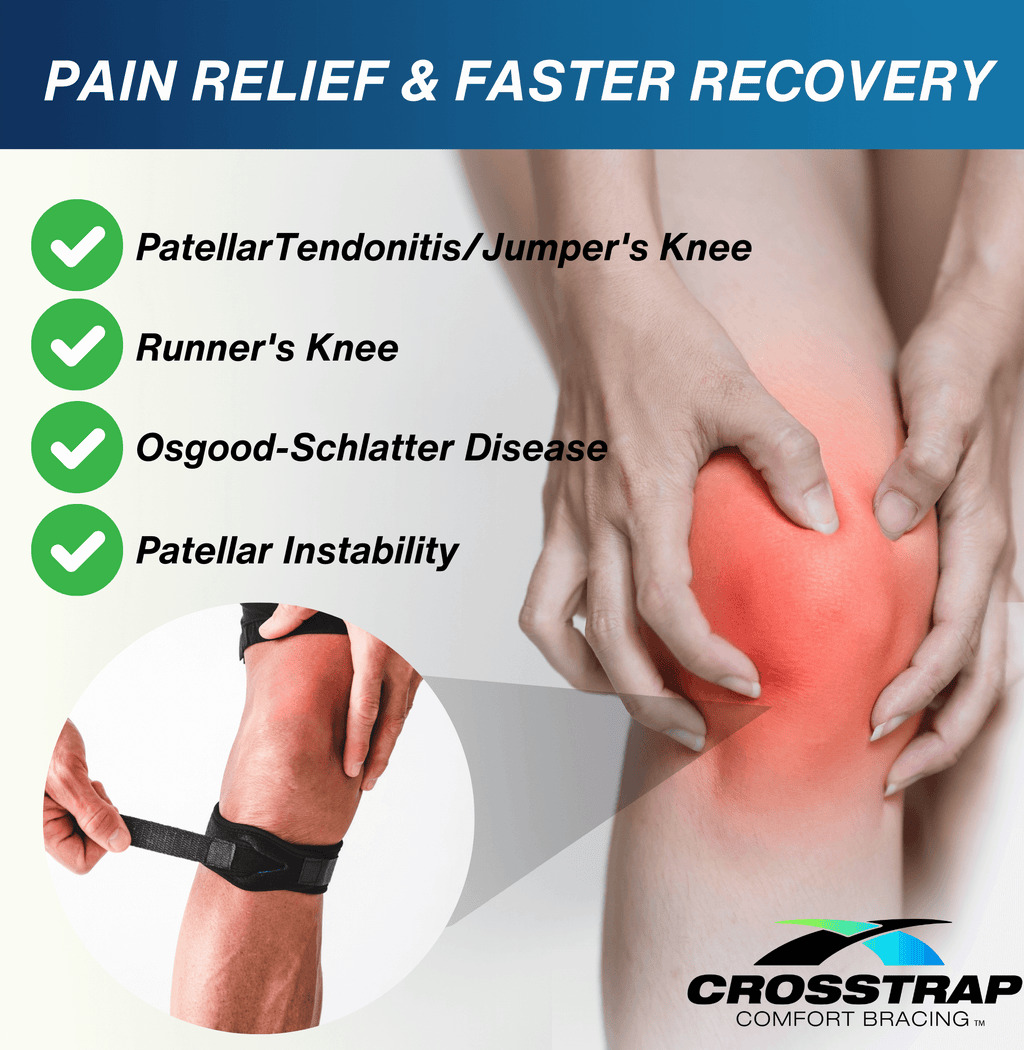 Crosstrap - Adult Black Stabilizing Knee Patella Pain Relief