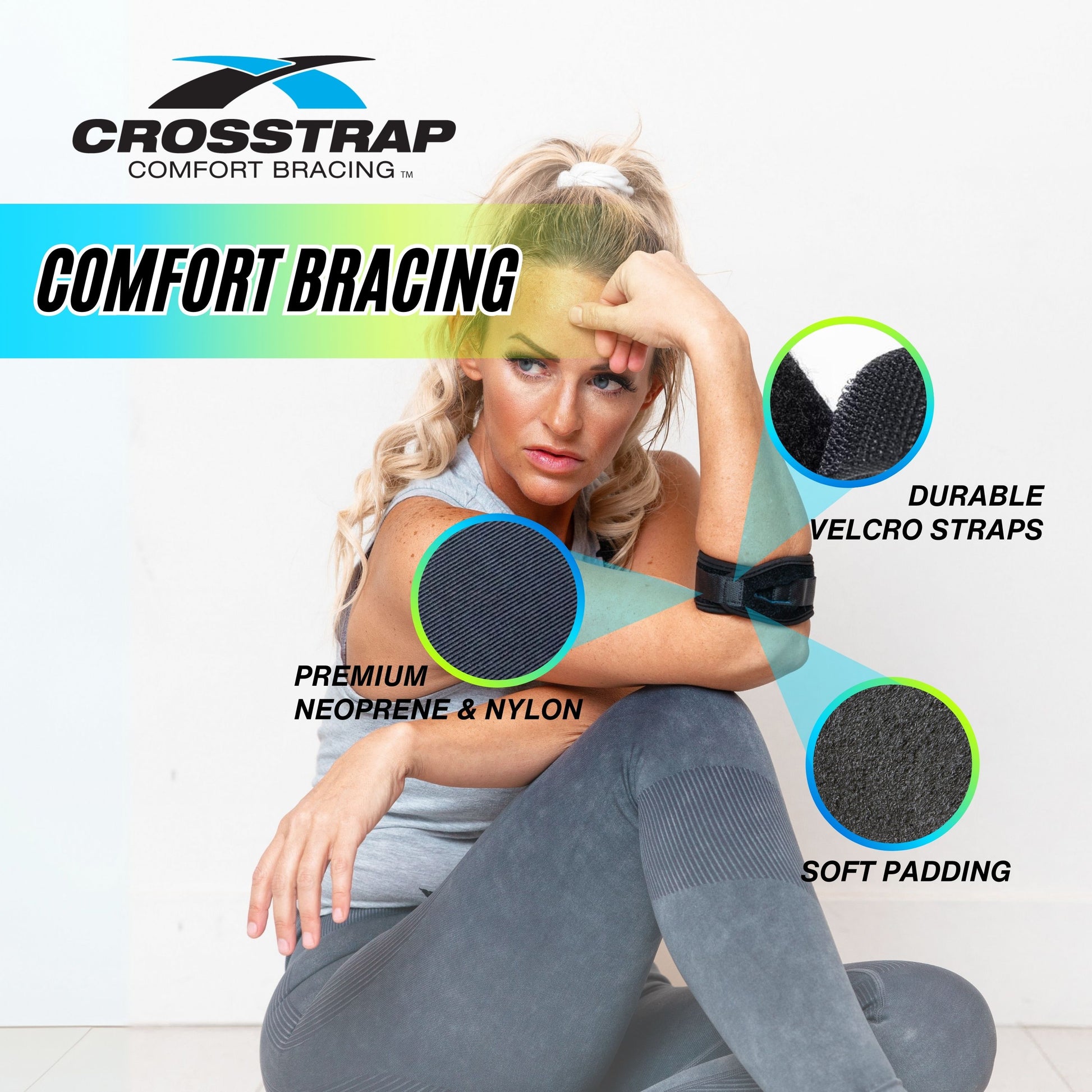 Crosstrap - Tennis Elbow Strap, Elbow Brace for Tendonitis and Elbow (Small) - MDUB Athletics