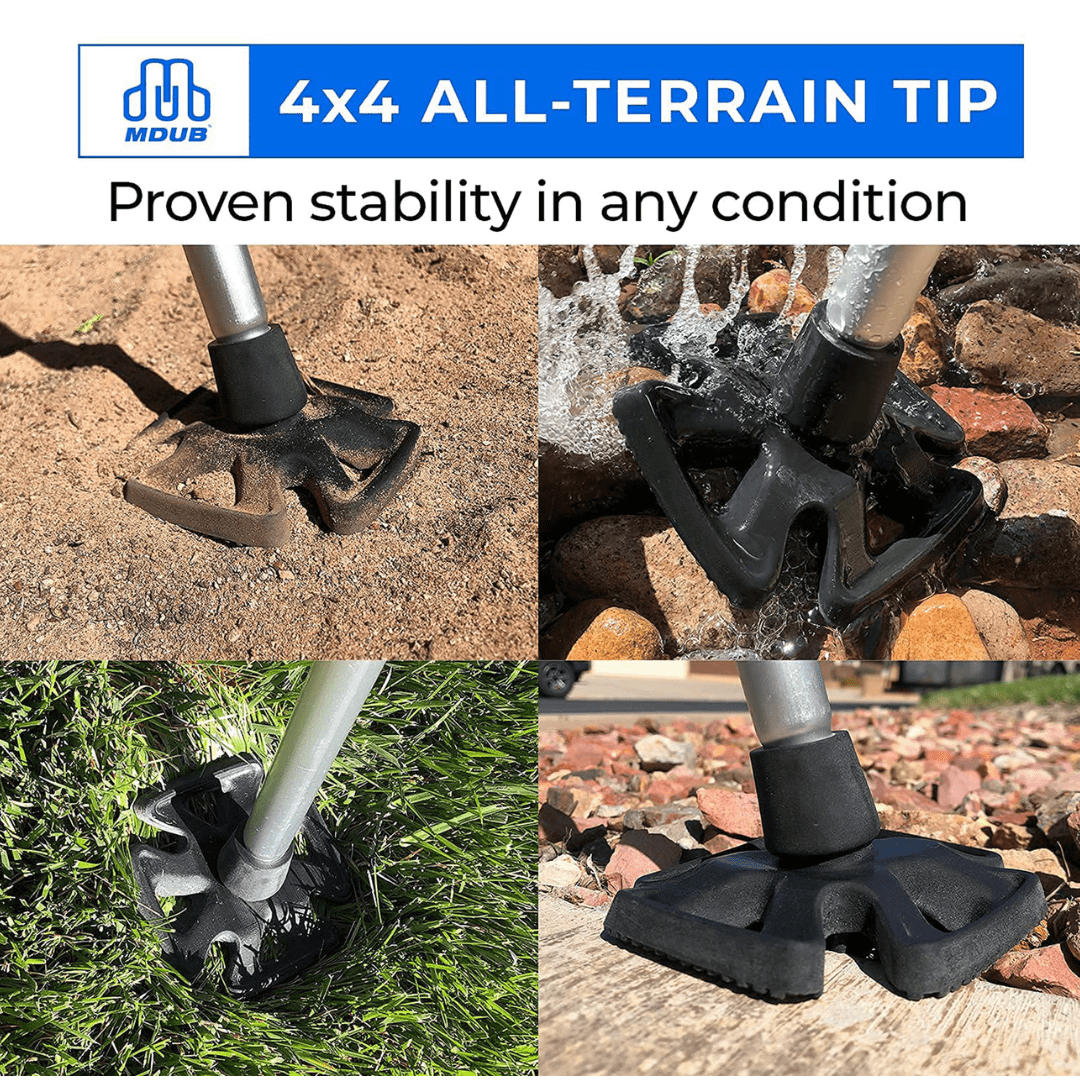 MDUB Medical Heavy Duty Sturdy Compact Design All Terrain Tip for Cane & Crutch